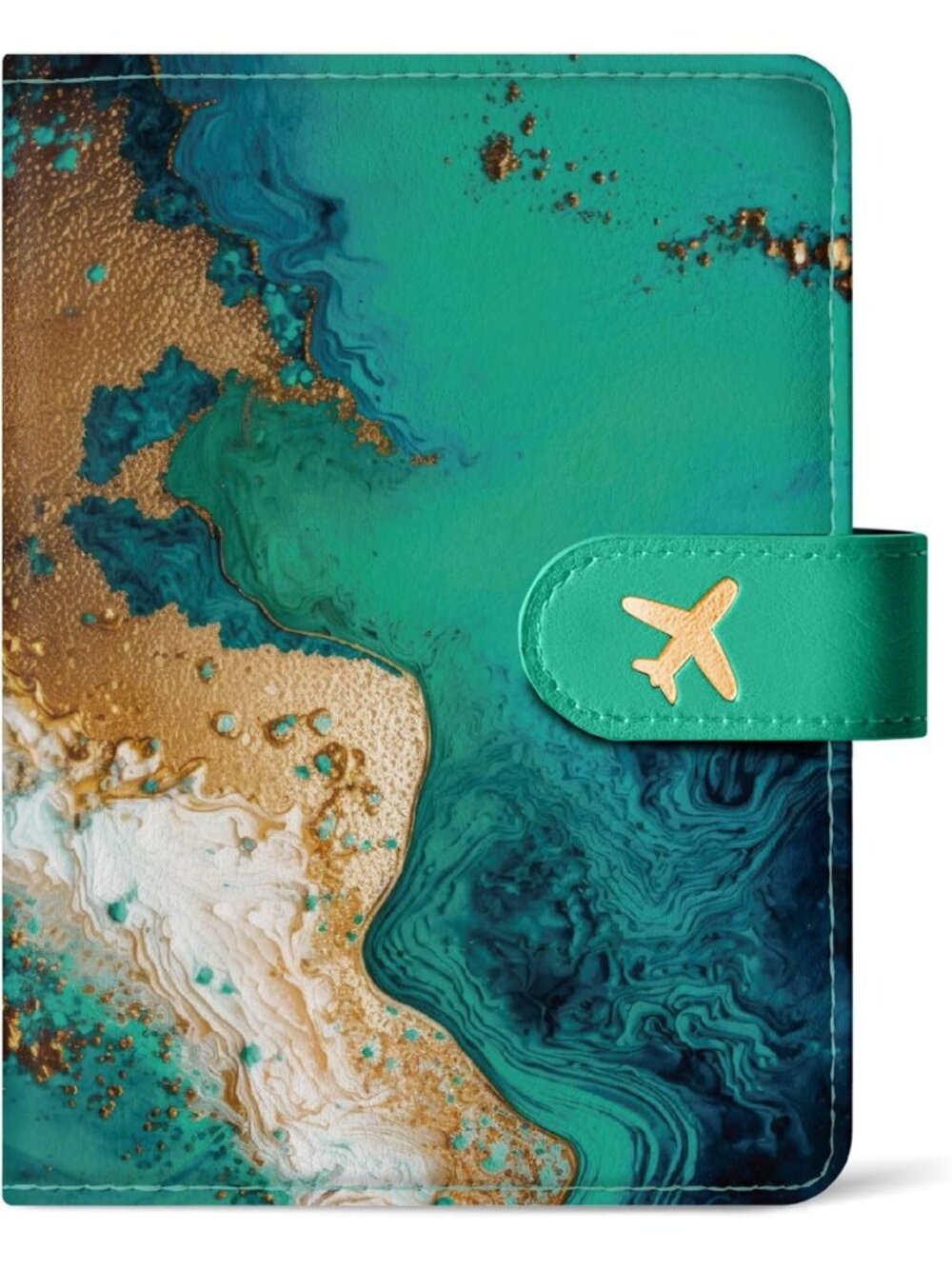 RFID Blocking Travel Passport Holder Wallet with Magnetic Closure - Secure